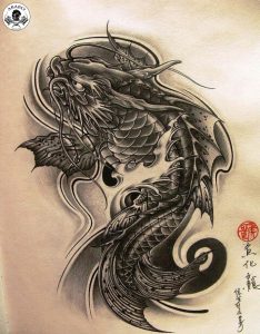 hình xăm cá chép hóa rồng đẹp nhất